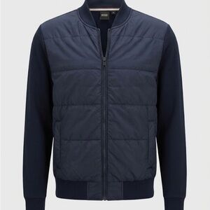 Boss Men's Deep Blue Bomber Jacket